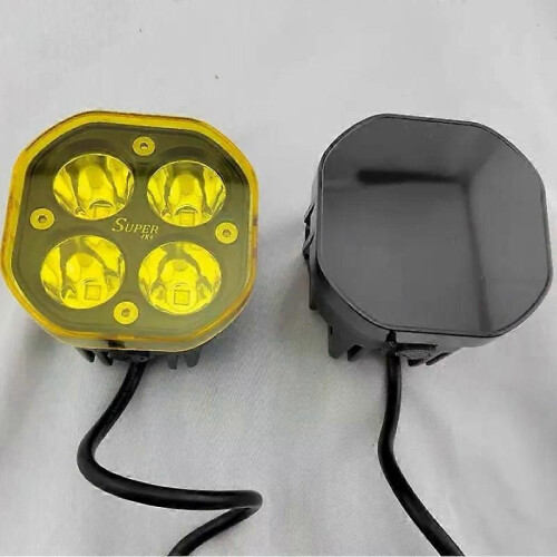 (Schwarz) LED-Arbeitslichtabdeckung Würfelabdeckung Staubdichte gelbe schwarze Linsenschutzabdeckung 1