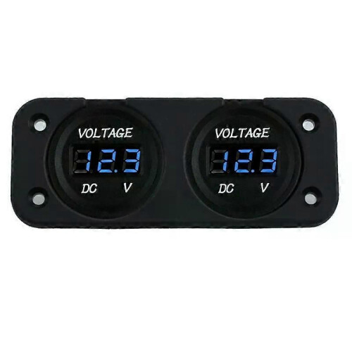 (C) DC 12V/24V digitale voltmeter waterdichte auto dubbele batterij LED digitale voltmeter bootspanning 1