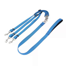 (Blu) Guinzaglio per cani a 3 vie multiuso staccabile regolabile in nylon spesso guinzaglio per cani