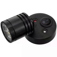 (Zwart)Caravan RV Leeslamp Reisspot USB LED Aluminium Lamphouder Tap Touring