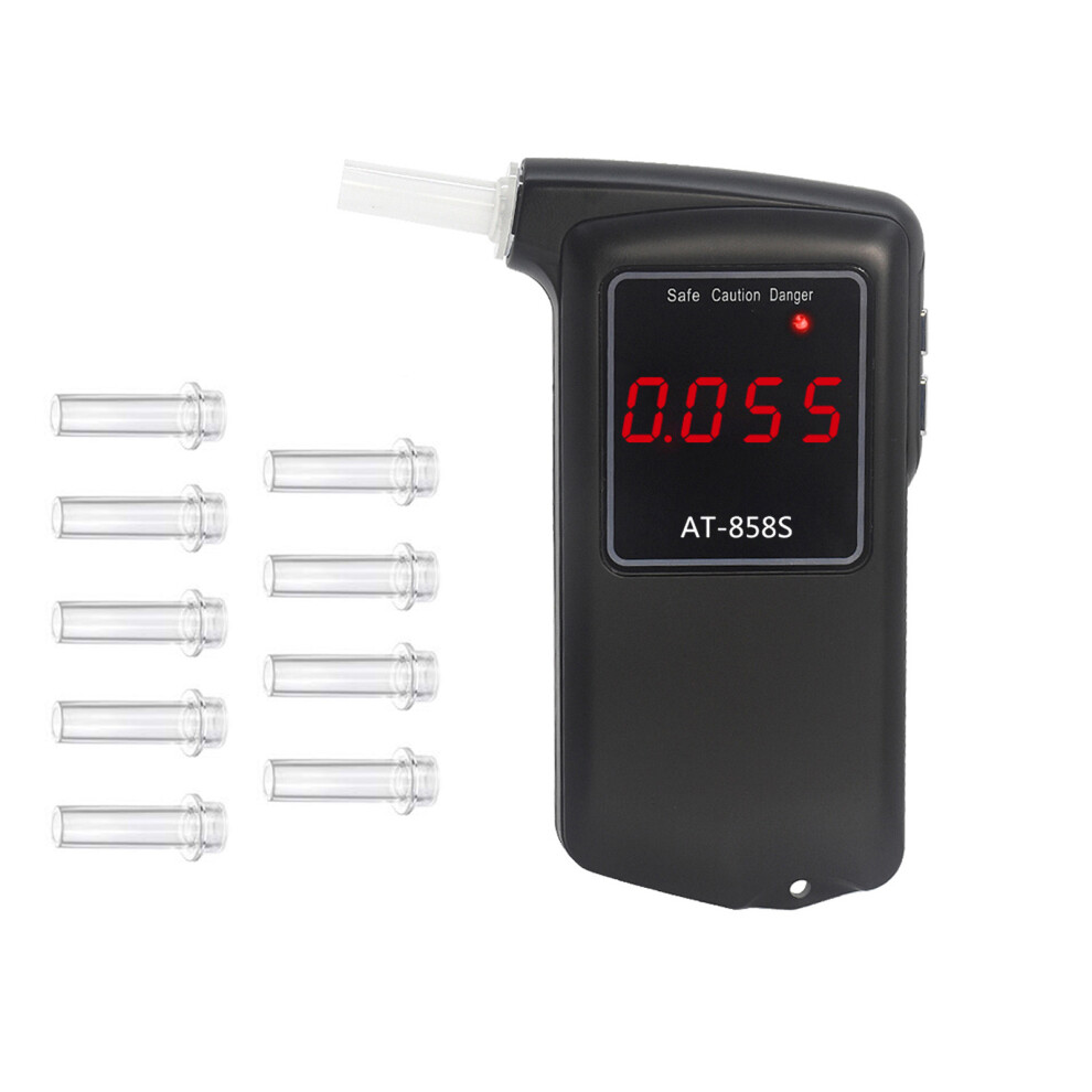 Portable AT-858 Alcohol Detector with 5 Test Units & Auto Power Off
