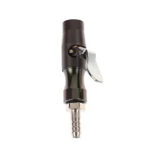 (Schwarz) Kupfer Selbstsicherndes Luftfutter 1/4 NPT Gewinde Inflator Doppelzähne Hochleistungsschloss