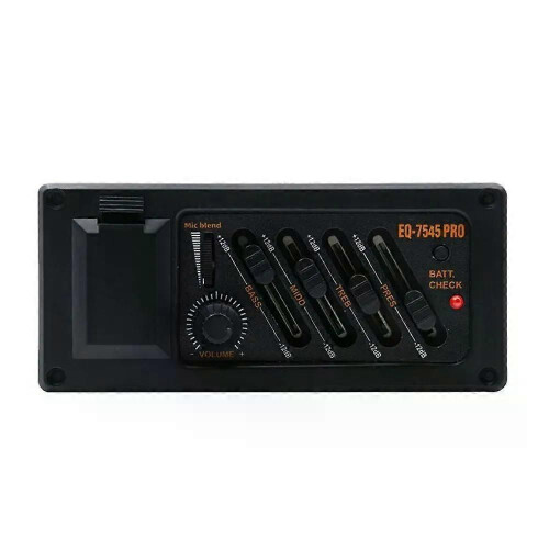 (EQ-7545PRO) Ny 4-bands gitarrpickup equalizer tuner EQ 7545R akustisk gitarrförförstärkare justerbar