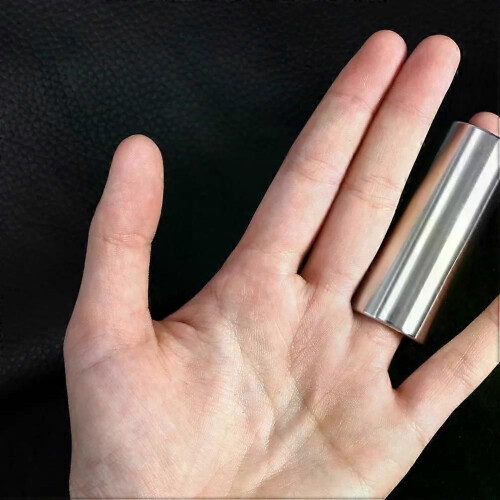(5,1 x 2,5 cm) 2 st 51 mm glasstålgitarrslide med medelstor flaskhalsslide för gitarr och bas, fingervarv, 2