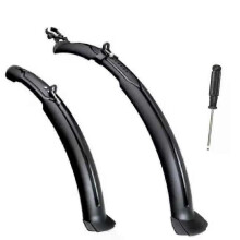 (01 en boutschroevendraaier) Zwarte 26 inch set fietsspatborden MTB mountainbike accessoires