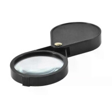 (Zwart) 10x opvouwbare zakloep 256 diameter loep met sleutelhanger Draagbare loep om te lezen