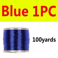 (Blå) 100 yards metalltråd för spöbindning, reparation, nymf, Streamer, ribflugabindning, jigg, kroktillverkning