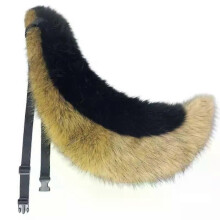 (Staart)Anime Cosplays Wolfsoren en Staart Set Pluchen Pluizige Dierenoren Haarring met Vossenstaartjurk