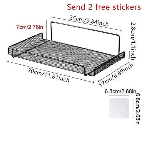 (Nero) Mensola da parete per router Wi-Fi, supporto per decoder, portarouter, camera da letto