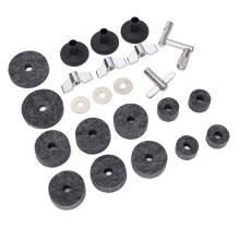 23-Piece Cymbal Replacement Set Felt Pads Nuts Washers 2.5cm-5cm Gray