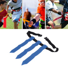 Outdoor Flag Football Belt with 3 Flags Adjustable for Kids Youth Adults Blue