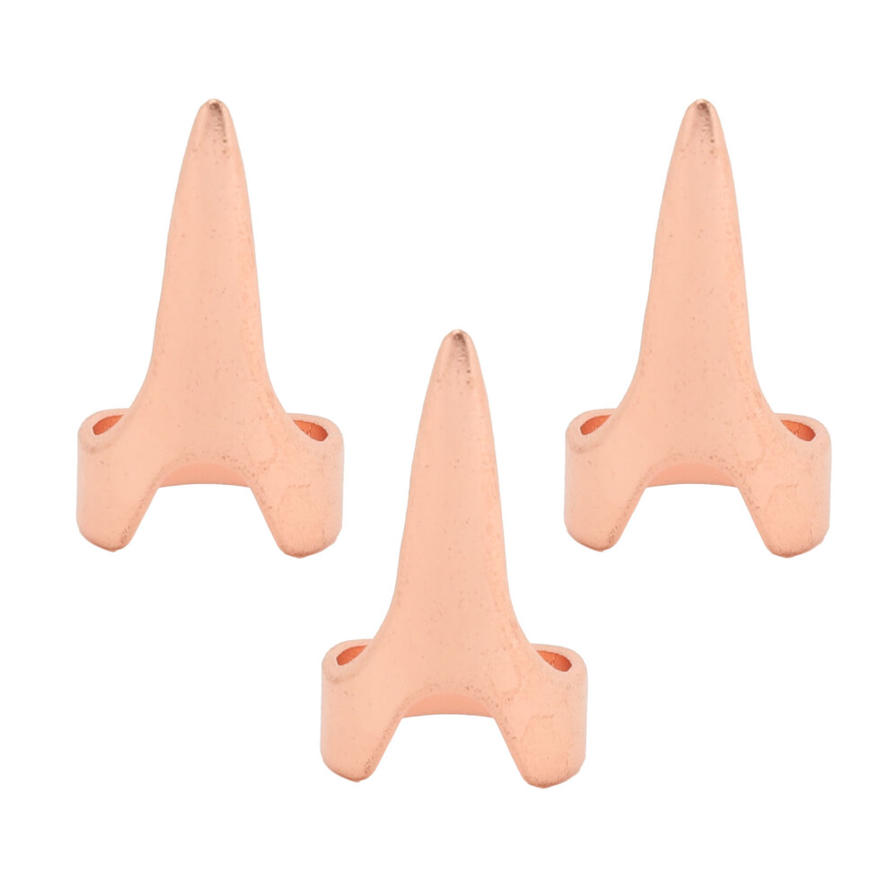 Unisex Gold 40Pcs Rose Hair Parting Ring Finger Tool Alloy 3.3X1.7cm