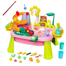 Kinder Wassertisch Sensorial Water Table With Electric Pump And Fishing Game For Ages 3-8, New Pink, Garden