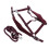 Wine Red Adjustable Horse Halter Set with 2m Leash for Training 9