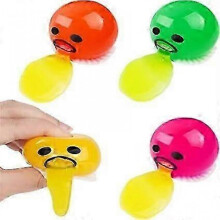 4 Pcs Vomiting Egg Toy, Egg Yolk Stress Ball Toy, Novelty Egg Yolk Stress Ball, Creative Vent Toy Stress Resistant Toys (4 Colors)