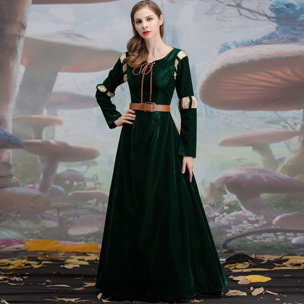 (XL) Brave Merida Princess Costume Adult Dress Suit Halloween Cosplay Party