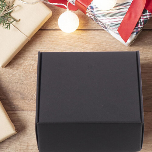 15-Piece Postal Boxes: Black Paper Mailer Shipping Boxes, Folding Storage Craft Boxes 1
