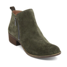 (Army Green(Cloth), EU40) Booties Casual Womens Low Heels Block Ankle Boots Round Toe Up Zip Shoes