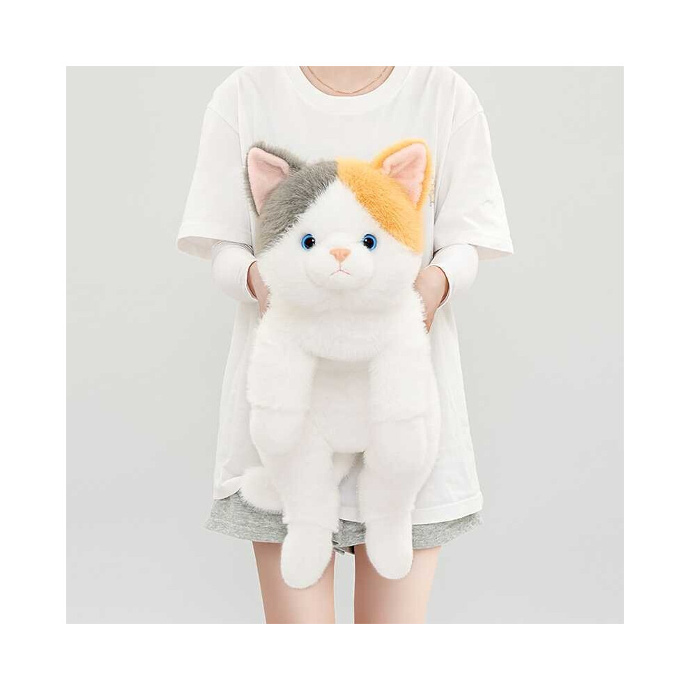 (White, 65cm) Plush Cat Toy Cartoon Stuffed Animal Doll Cute Kids Decoration Gift Birthday