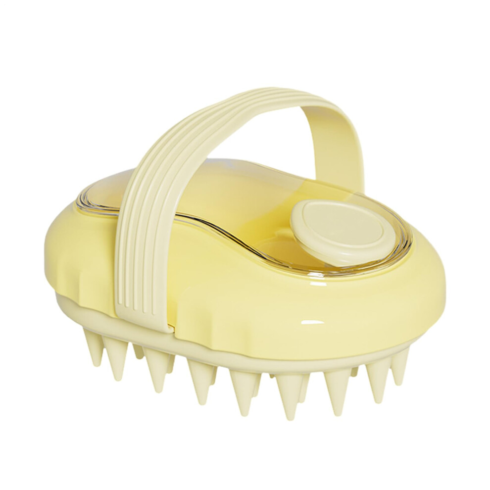 Yellow Shampoo Brush For Scalp Exfoliating Silicone Bristles Scalp Massage For Men And Women