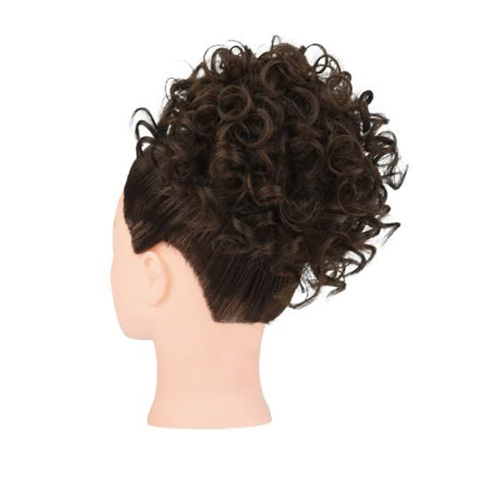 Unisex Women's Curly Messy Ponytail Wigs 6-Inch Synthetic Hair Extensions