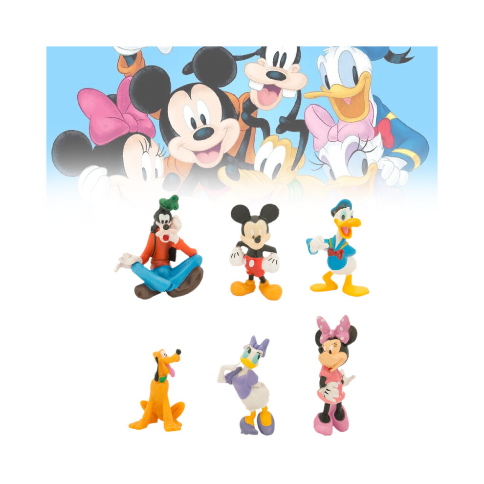 Mickey Mouse 6pcs Clubhouse Figure Set Cake Topper Toy Doll Gift Kid Xmas