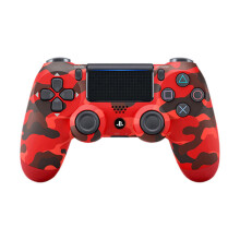 (Camouflage Red) Hand Ps4 Shanks Six Axis Dual Vibration Bluetooth Levers Wireless Operating