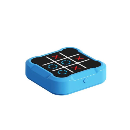 (Blue) Tac Tic Toe Electronic Toy Board Multi Function Cognitive Features Emotional