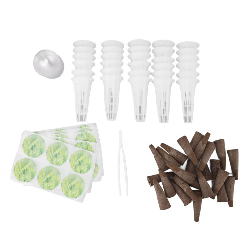 Hydroponic Pods Kit Plastic Peat Baskets Indoor Garden System 2
