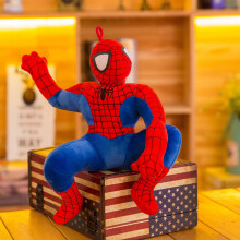 (Sitting SpiderMan, 45cm) Avengers Hulk Captain America Batman Plush Toy Gift Doll