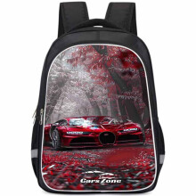 (Style G, Large) Oxford Racing Fabric Car Backpack For Elementary School Boys Girls And