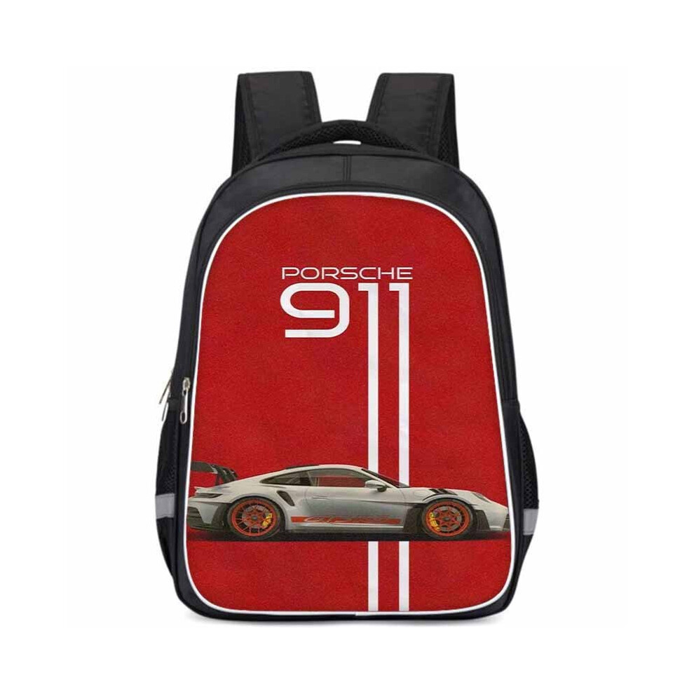 (Style I, Small) Oxford Racing Fabric Car Backpack For Elementary School Boys Girls And
