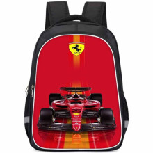 (Style E, Small) Oxford Racing Fabric Car Backpack For Elementary School Boys Girls And
