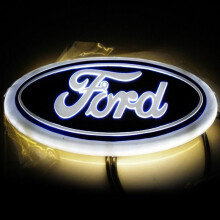 (White Light)Modevolle kleurrijke 4D autoled achterlichtlogo badge embleem voor Ford Fox Mondeo