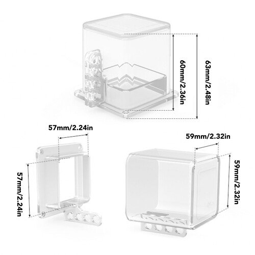 Push Button Lockout Energy Isolation Switch Cover D60‑3, Transparent Emergency Stop Protector 2
