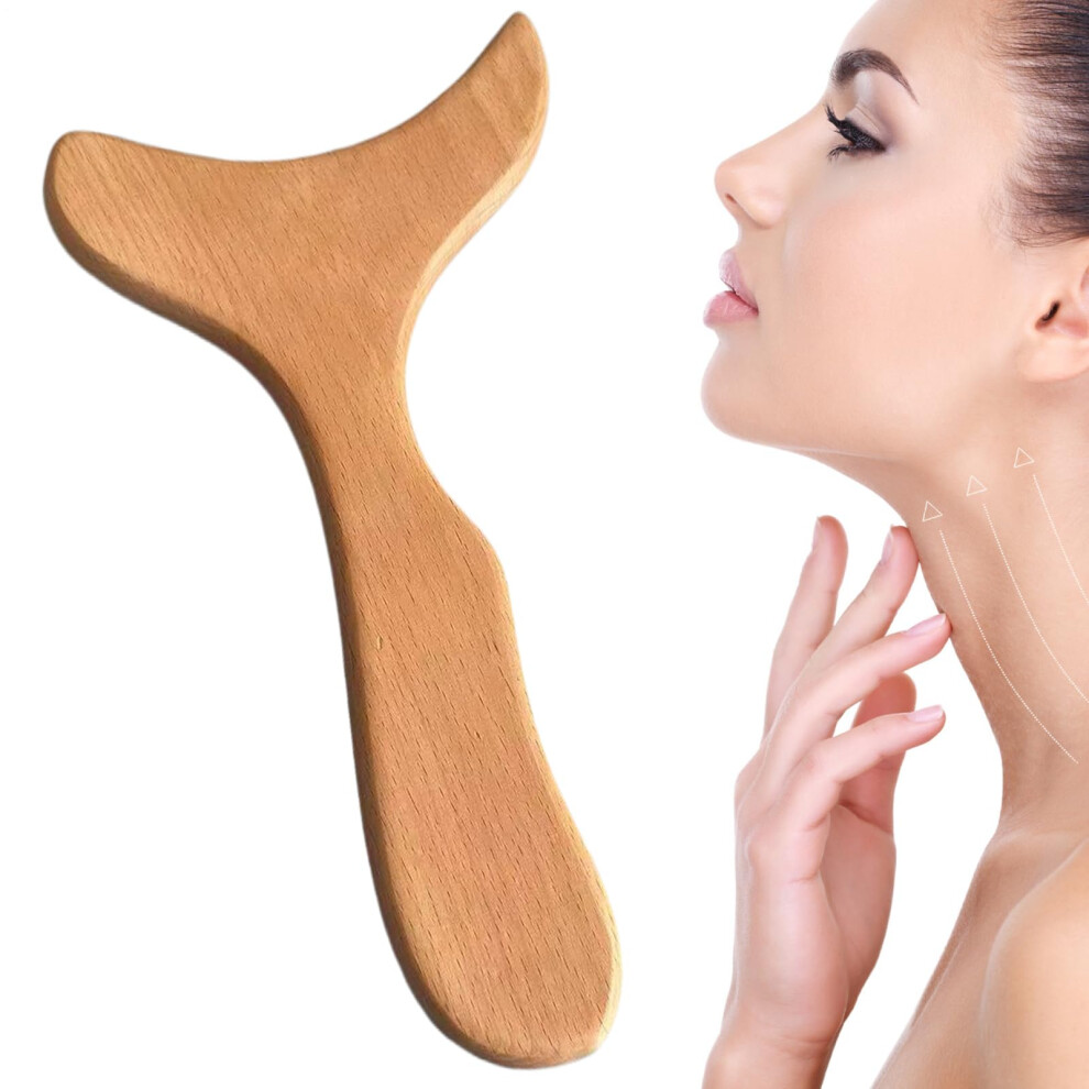 Wooden Massage Tool Ergonomic Handmade Wooden Massager With Smooth Finish For Facial Lymphatic Drainage Natural Wood