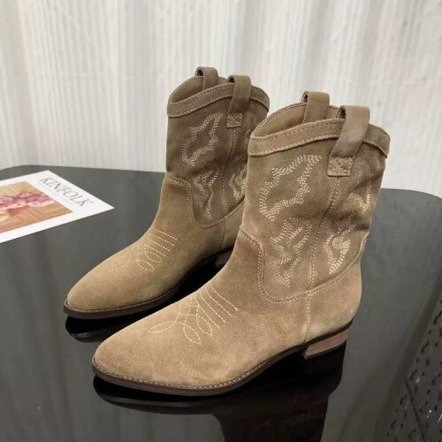 Daringsoles Botas Altas Bordadas Para Mujer, Nuevas Botas Vaqueras De
