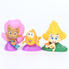 12pcs Figure Bubble Guppies Toy Cake Topper Gil Molly Nonny Deema Toys Goby Oona