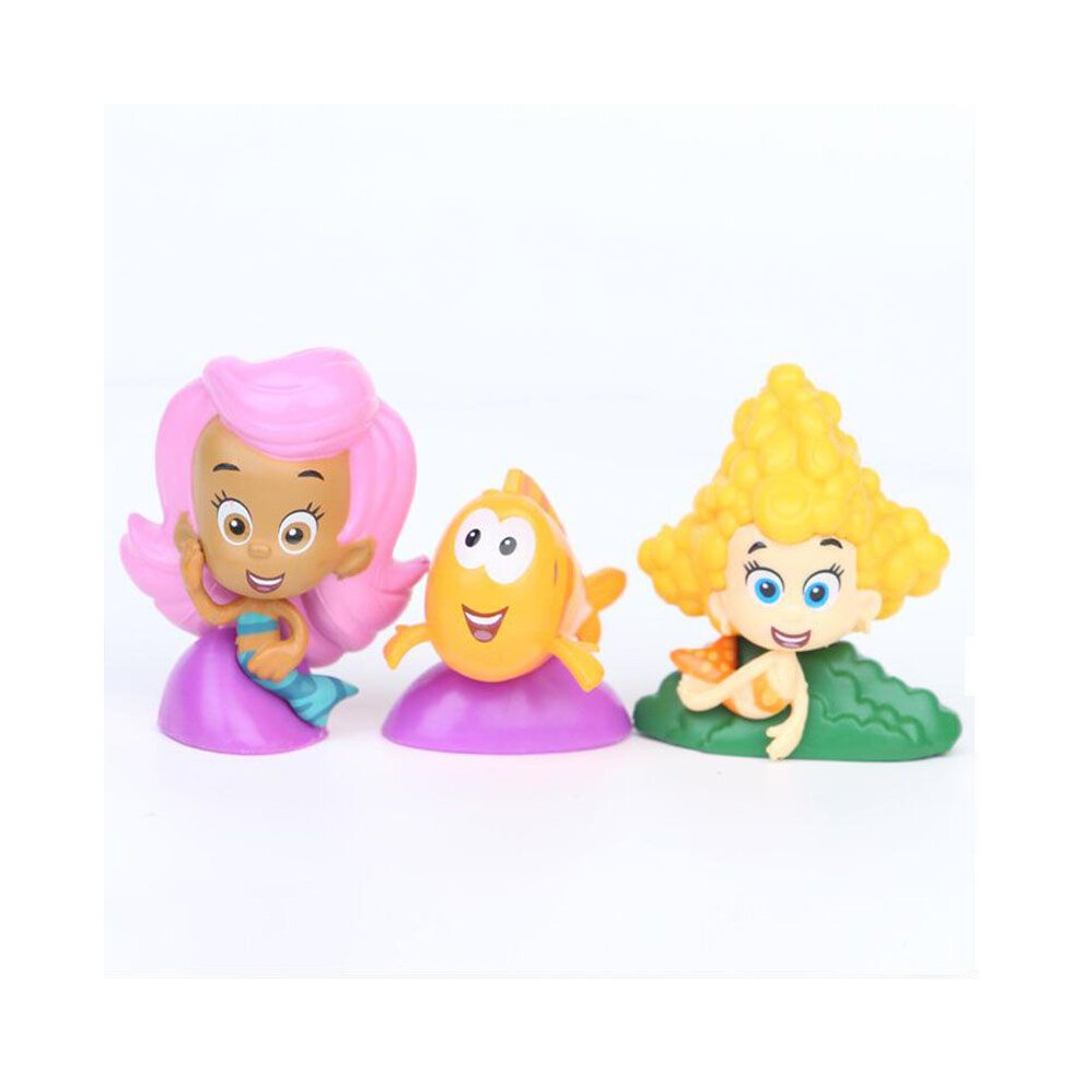 12pcs Figure Bubble Guppies Toy Cake Topper Gil Molly Nonny Deema Toys Goby Oona