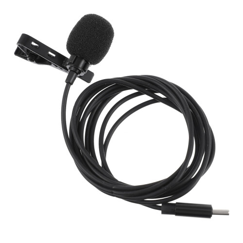 Type C Lavalier Microphone With Noise Reduction For USB Type-C Live Streaming YouTube Vlogs Durable Cable
