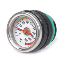 Oil Temperature Gauge 1/4-Inch NPT Thread Black Automotive Universal Fit