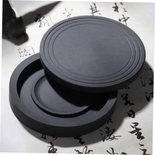 Ink Stone With Sea Ripple Pattern Chinese Calligraphy Ink Stone For Writing Black 2