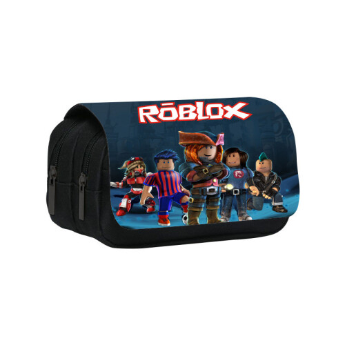 (4) Pattern Roblox Double Layer Flip Cover Student Stationery Storage Pencil Bag