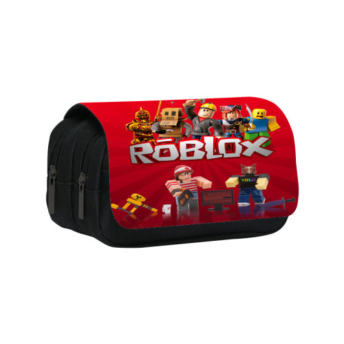 (3) Pattern Roblox Double Layer Flip Cover Student Stationery Storage Pencil Bag