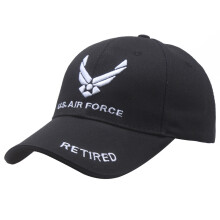 (Black)Baseballmütze US Air Force Buchstaben Stickerei verstellbar Unisex Sonnenschutz Hut