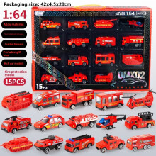 (Fire Truck Set)Alu Mini Technik Fahrzeug Feuerwehrauto Polizeiauto Kinder Spielzeug Set Modell