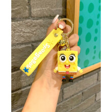 (Sponge)Bob Esponja Pantalones Cuadrados Llavero Dibujos Animados Niños Pareja Regalo Cumpleaños Colgante