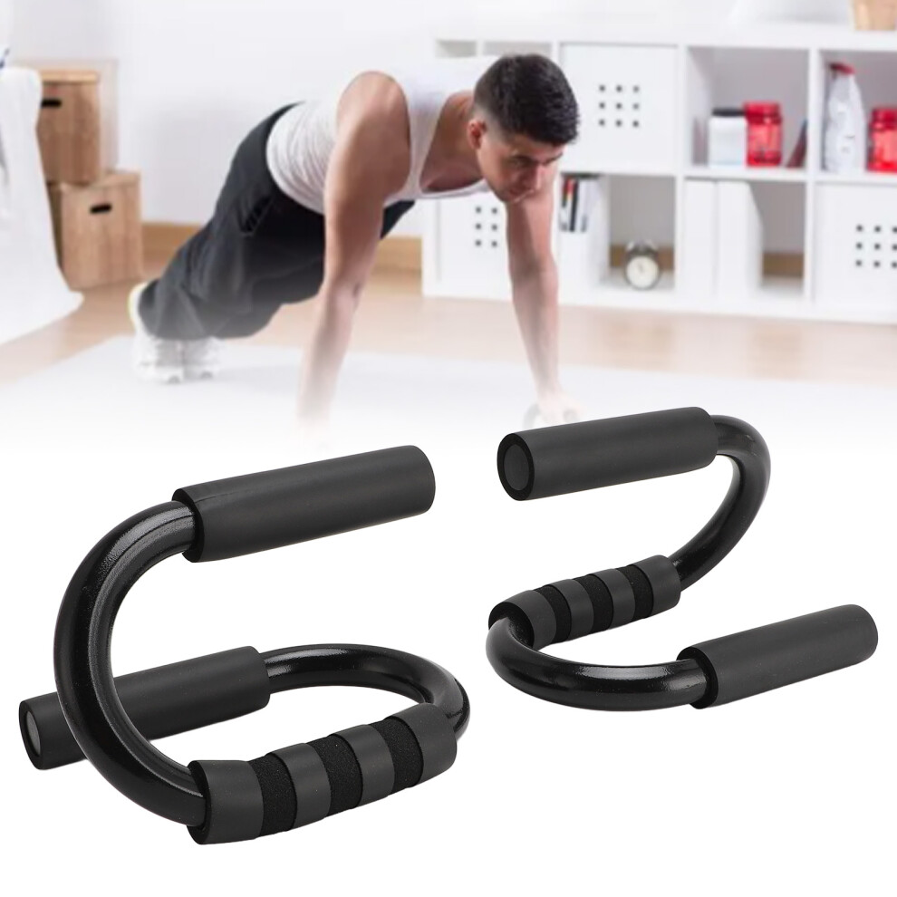 2pcs Steel Push Up Stands S Shape Foam Grip for Muscle Building