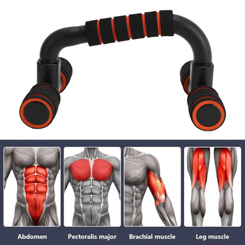 Strong Load-Bearing Foam Push Up Bars for Floor Workout Gym Equipment 2