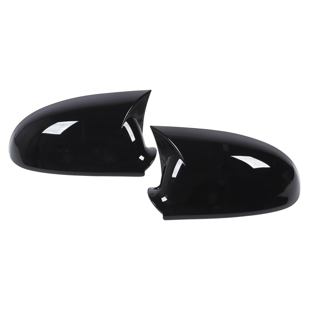 Rearview Mirror Cover For Mk5 2003-2009 Glossy Side Mirror Cap Black 8701337388961